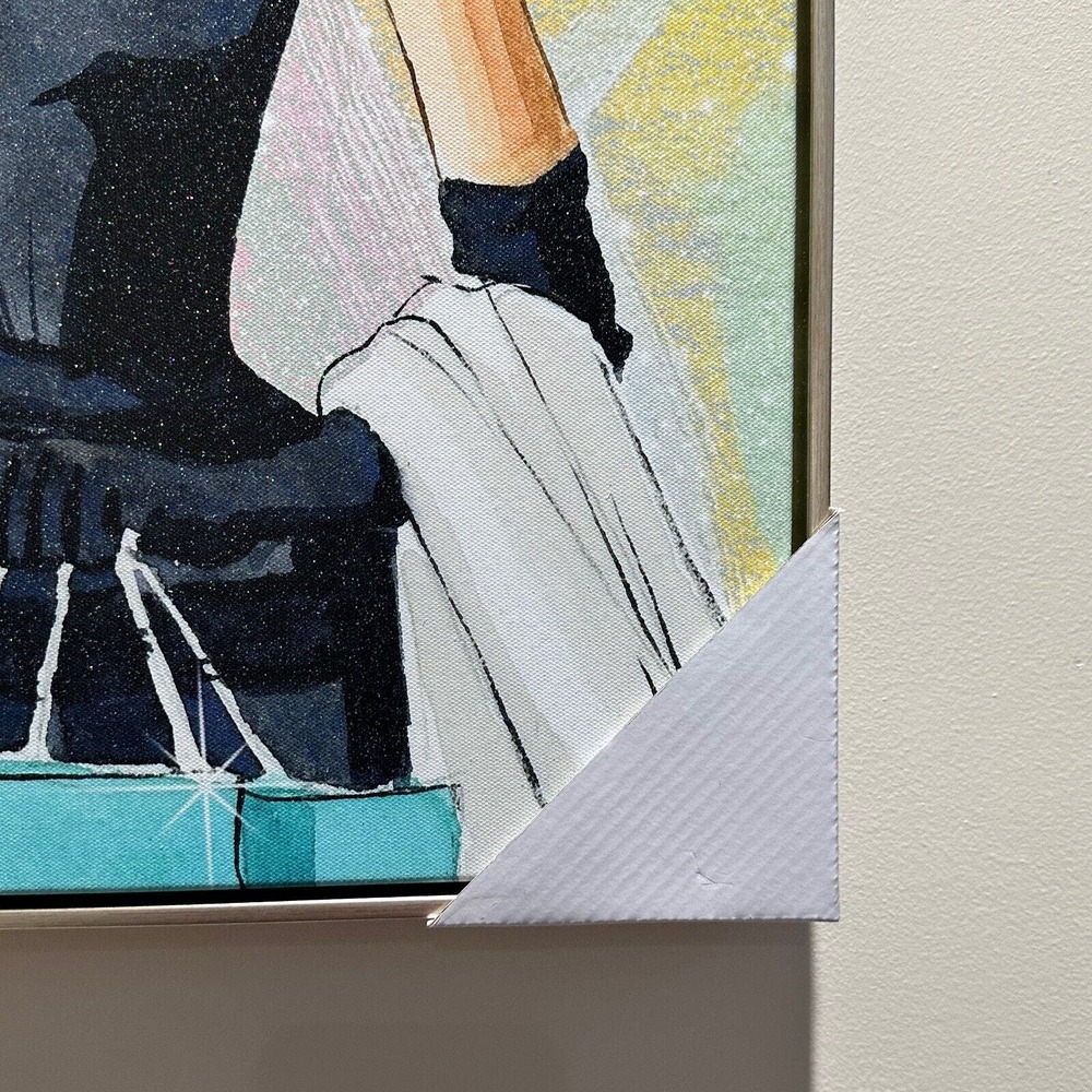 Oliver Gal Audrey Hepburn Bubble Gum Jewelry Wall Art Canvas Framed NEW - Picture 8 of 8